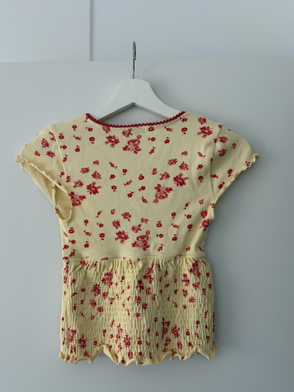 Urban Outfitters Kimchi Blue Only You Smocked Short Sleeve Top - Picture 7 of 9